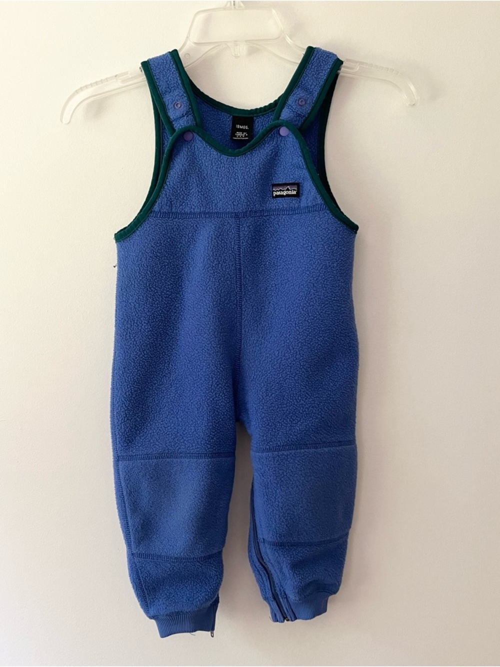 Patagonia Kids Fleece Overalls Blue 18m Warm Outdoor Layers